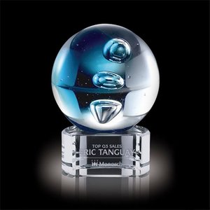 Zoltan Art Glass Award on Clear Base - 4.5 in. High 