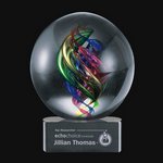 Galileo Award on Black Base - 6 in. Diam