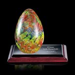 Hibiscus Art Glass Art Glass Award on Albion Base