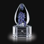 Expedia Art Glass Award on Clear Base - 5 in. High