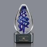 Expedia Art Glass Award on Ebony Glass Base