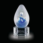 Galaxy Art Glass Award on Clear Base - 5.5 in. High