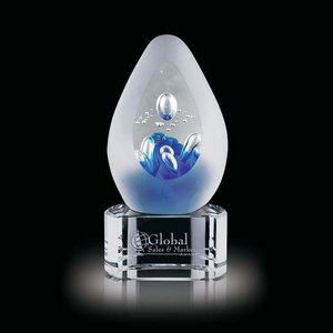 Galaxy Art Glass Award on Clear Base - 5.5 in. High 
