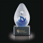 Galaxy Art Glass Award on Black Base - 5.5 in. High