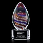 Zenith Art Glass Award on Clear Base - 6.25 in. High