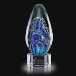 Contempo Art Glass Award on Clear Base - 7.5 in. High