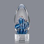 Contempo Art Glass Award on Clear Base