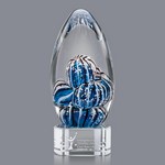 Contempo Art Glass Award on Clear Base