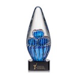 Contempo Art Glass Award on Black Base