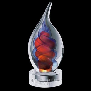 Trilogy Flame Award on Clear Base - Small 7.5 in. High 