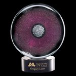 Reflex Art GlassAward on Black Base - 6 in. Diam