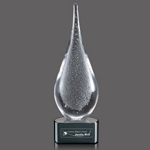 Equinox Art GlassAward on Black Base - 8.5 in High 