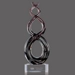 Stratus Art Glass Award on Clear Base - 15.5 in.