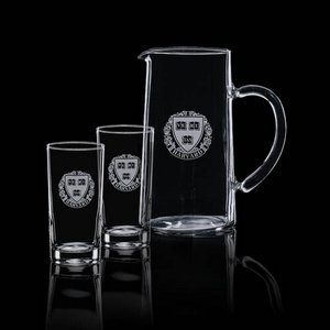 Aristocrat Pitcher and 2 Hiball Glasses 
