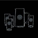 Aristocrat Pitcher and 4 Hiball Glasses