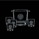 Aristocrat Ice Bucket w 4 On-the-Rocks