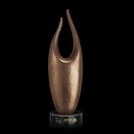 Liverpool Award Aluminum Statuettes on Marble - Copper 18in