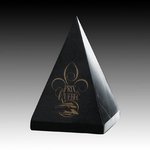 Black Marble Pyramid - 4 in.x 4 in.x 6 in.