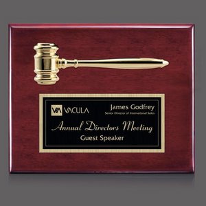 Gavel Plaque - Rosewood 10.5 in.x13 in. 