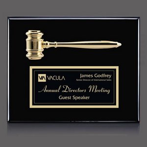 Gavel Plaque - Black 10.5 in.x13 in. 