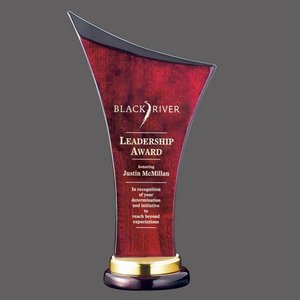 Bamburgh Award Rosewood Piano Finish on Brass Base 9 in. 