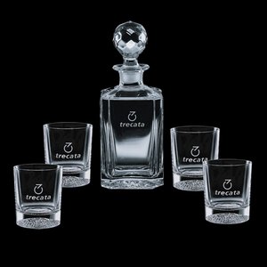 Bainbridge Decanter and 4 On-the-Rocks 