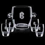Belfast Ice Bucket and 4 On-the-Rocks Glasses