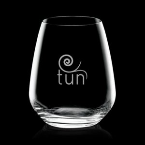 Brunswick Stemless Wine Glasses Engraved - 14oz Crystalline 