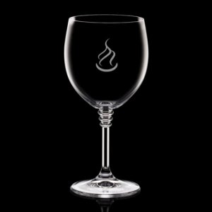 Fiore Wine Glasses Engraved - 8oz Crystalline 