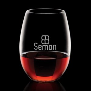 Carlita Stemless Wine Glasses Engraved - 17oz Crystalline 