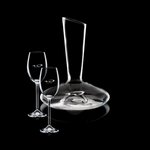 Henkel Carafe and 2 Wine Glasses Engraved