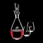 Juliette Decanter and 2 Stemless Wine Glasses Engraved