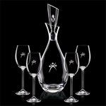 Juliette Decanter and 4 Wine Glasses Engraved