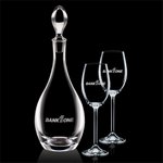 Malvern Decanter and 2 Wine Glasses Engraved