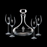 Stratford Decanter and 4 Wine Glasses Engraved