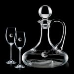 Horsham Decanter and 2 Wine Glasses Engraved