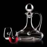 Horsham Decanter and 2 Stemless Wine Glasses Engraved