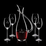 Uxbridge Carafe and 4 Wine Glasses Engraved