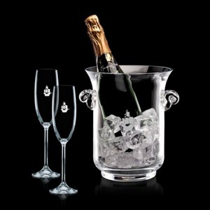 Lyndhurst Champagne Bucket and 2 Flutes 