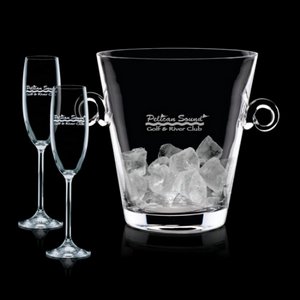 Italia Champagne Bucket and 2 Flutes 