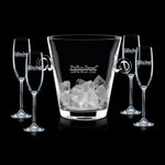 Italia Champagne Bucket and 4 Flutes