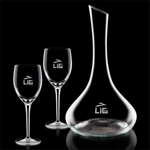Celina Carafe and 2 Wine Glasses Engraved 