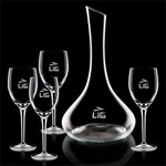 Celina Carafe and 4 Wine Glasses Engraved