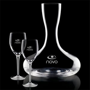 Gabriella Carafe and 2 Wine Glasses Engraved 