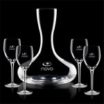 Gabriella Carafe and 4 Wine Glasses Engraved