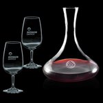 Vantage Carafe and 2 Wine Glasses Engraved