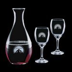 Riley Carafe and 2 Wine Glasses Engraved