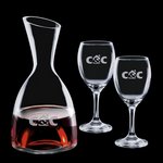 Rathburn Carafe and 2 Wine Glasses Engraved