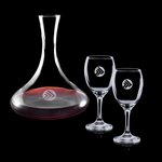 Yorkville Carafe and 2 Wine Glasses Engraved