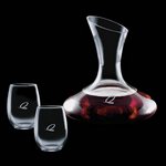 Edenvale Carafe and 2 Stanford Wine Glasses Engraved